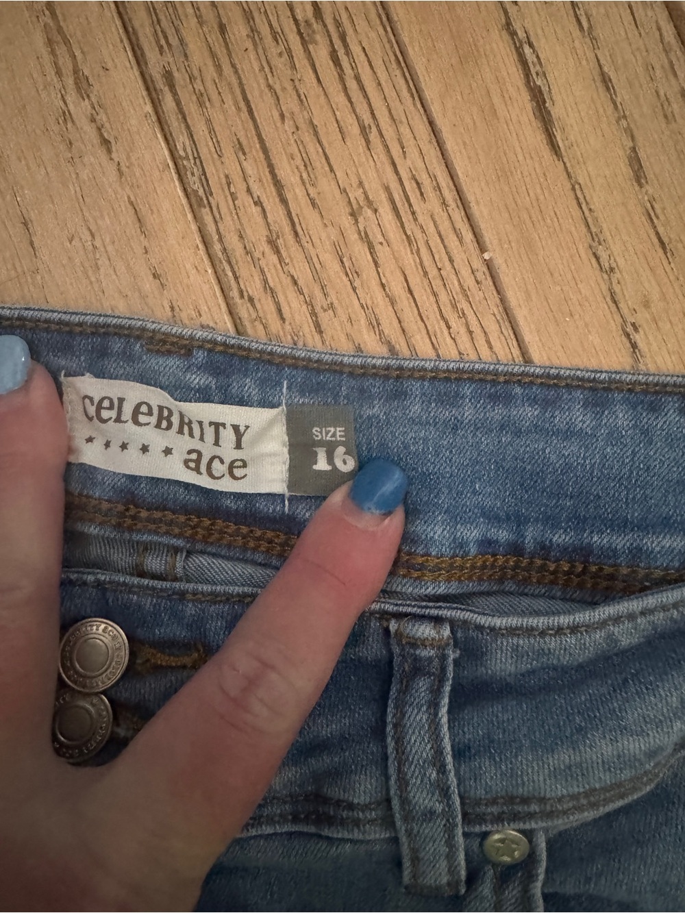 Celebrity Ace High Rise Stitched Cuff Distressed Jeans Size 16 - Picture 3 of 7
